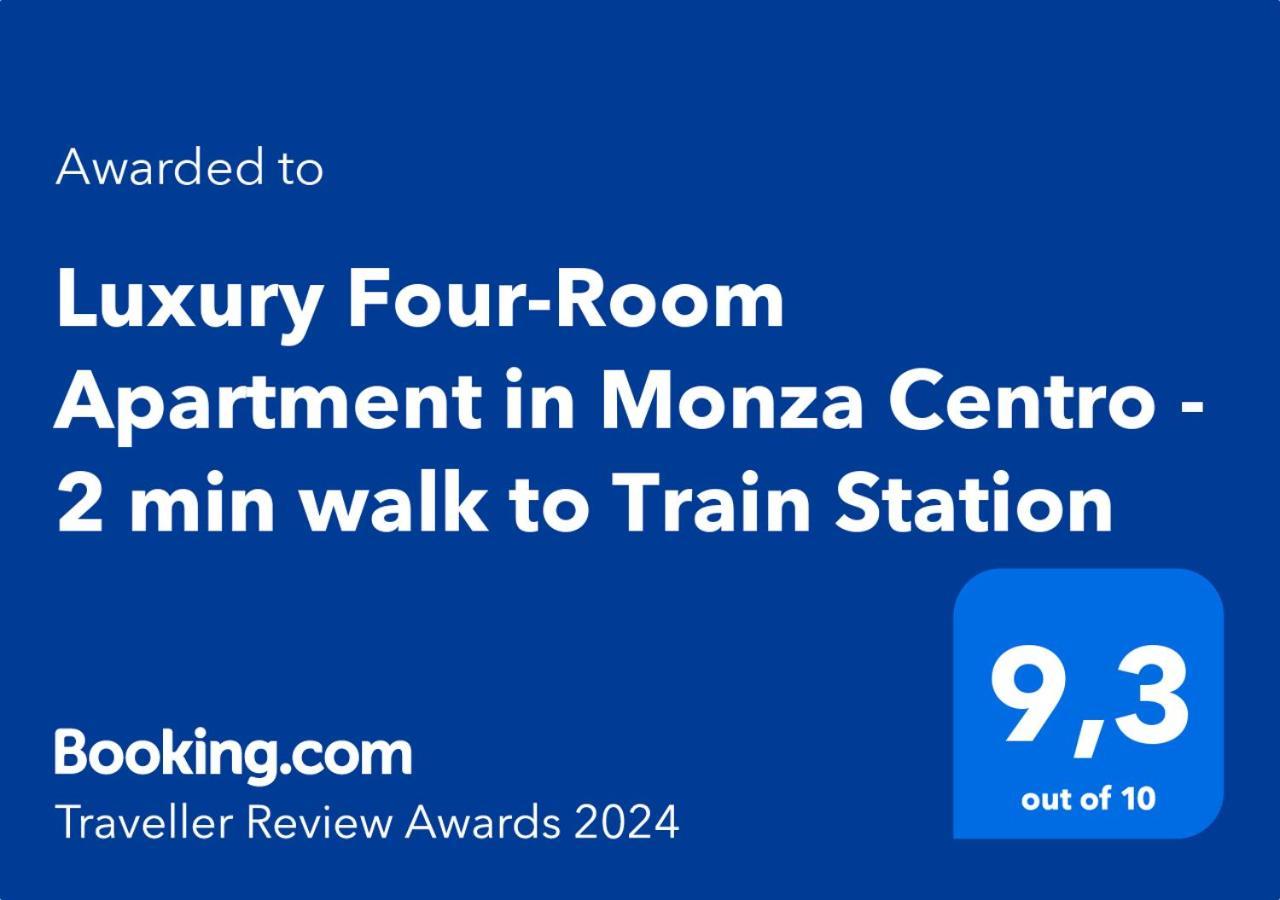 Luxury Four-Room Apartment In Monza Centro - 2 Min Walk To Train Station Exterior foto